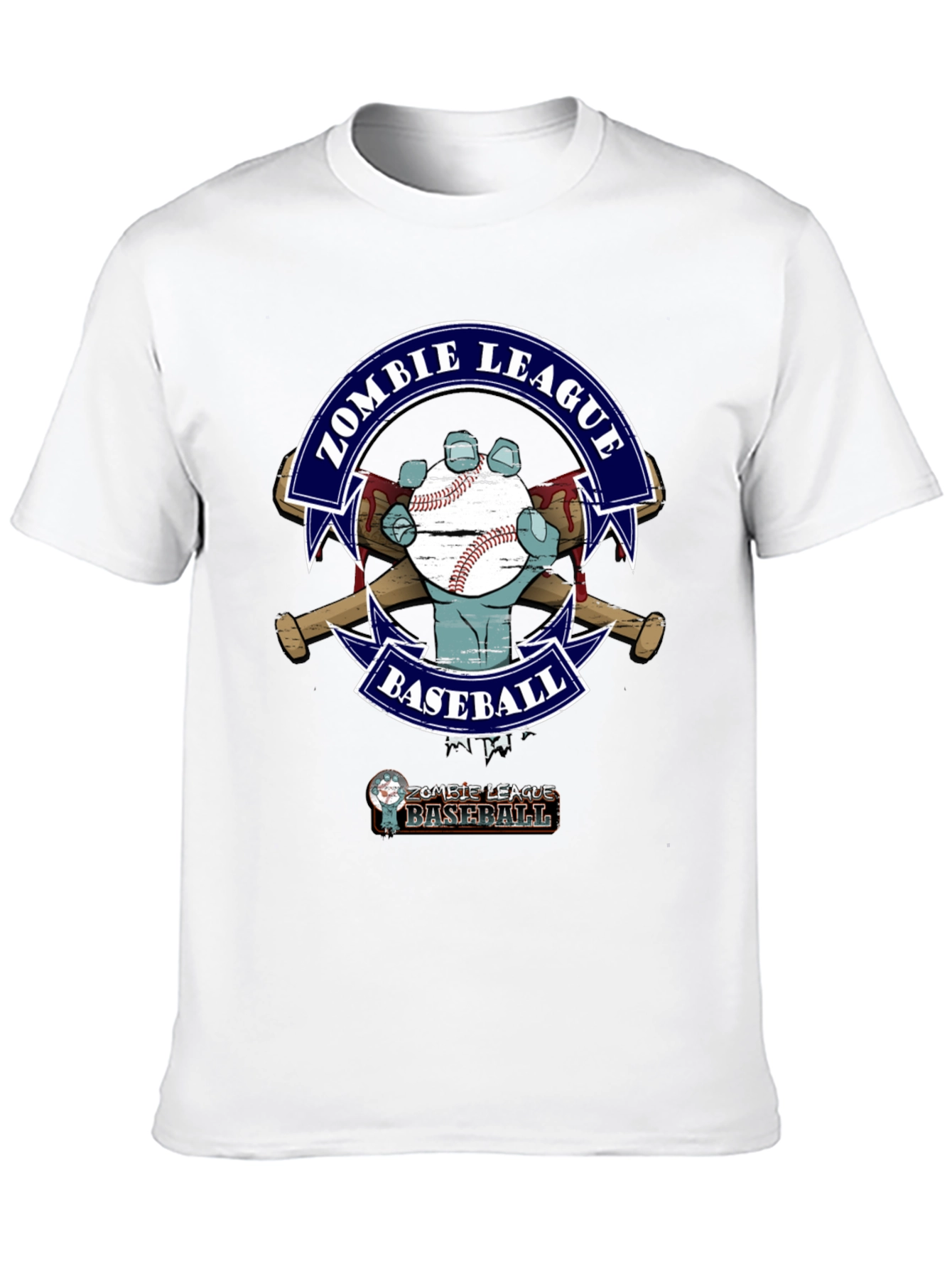 Zombie League Baseball T-Shirt - Unique Design