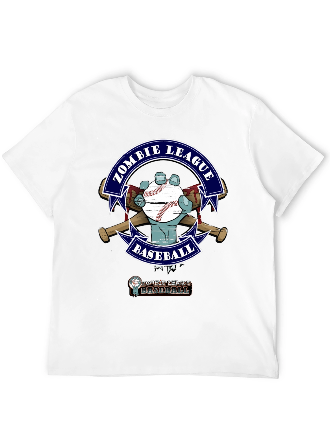 Zombie League Baseball T-Shirt - Unique Design