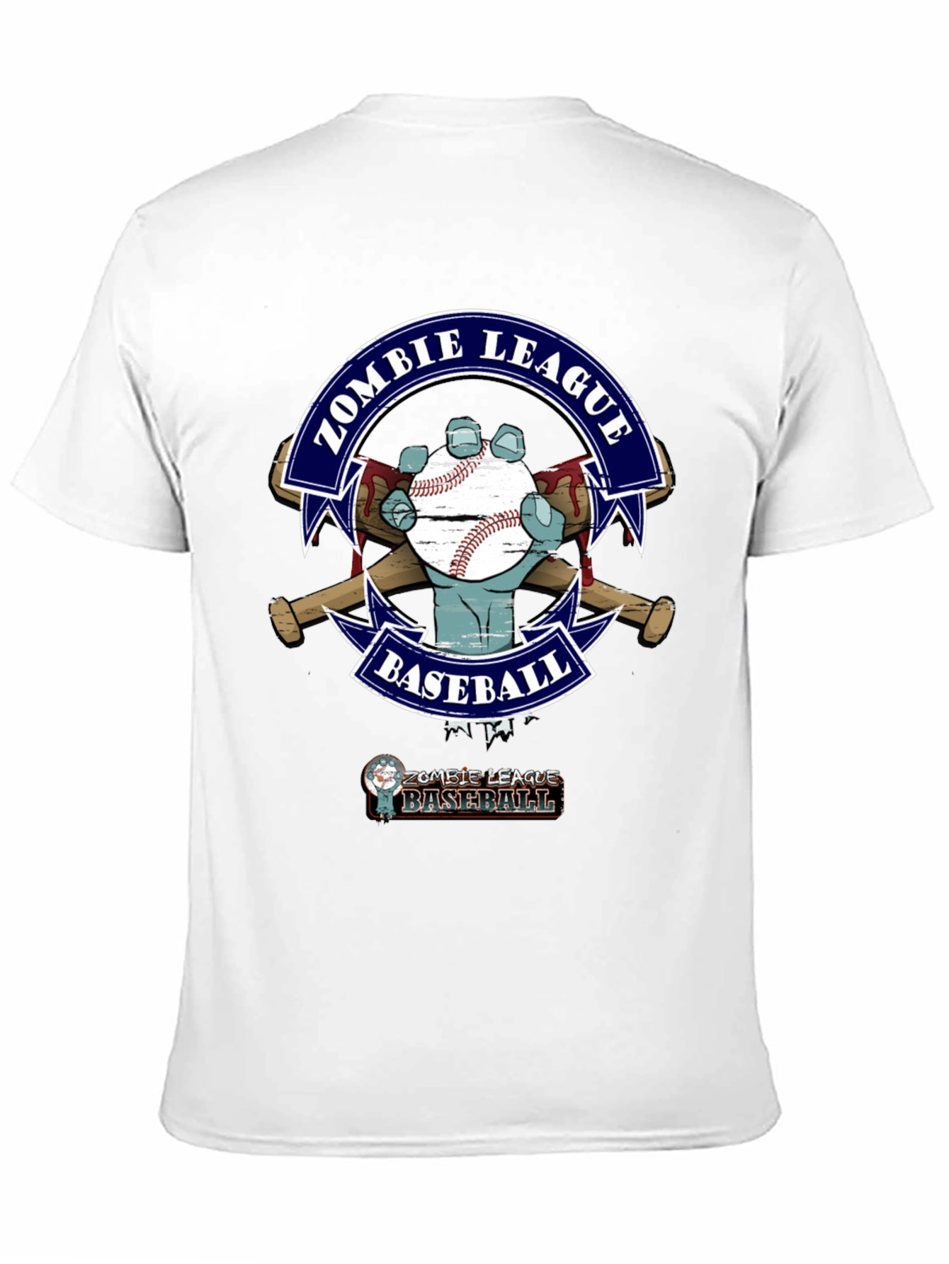 Zombie League Baseball T-Shirt - Unique Design