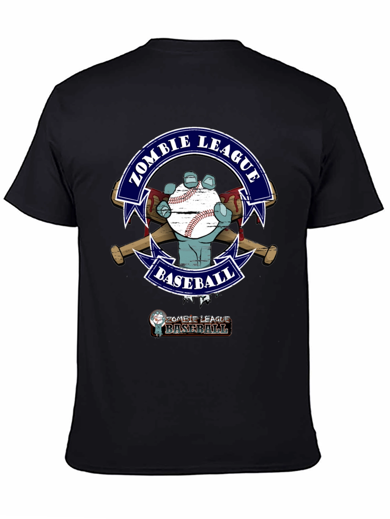 Zombie League Baseball T-Shirt - Unique Design