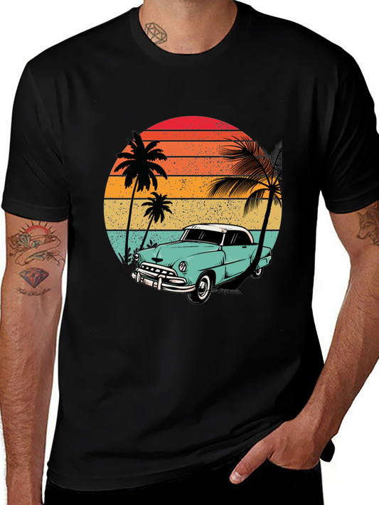Vintage Car & Palm Tree Graphic Tee