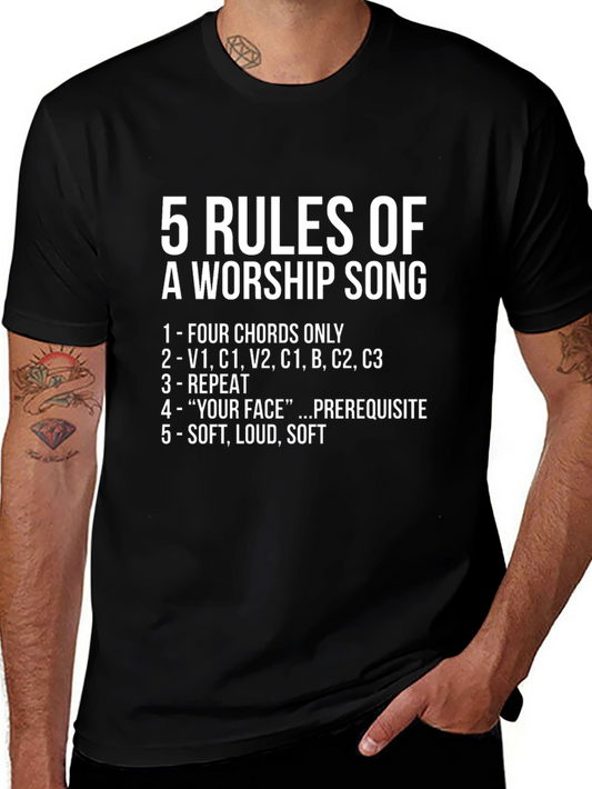 5 Rules of Worship Song Graphic Tee