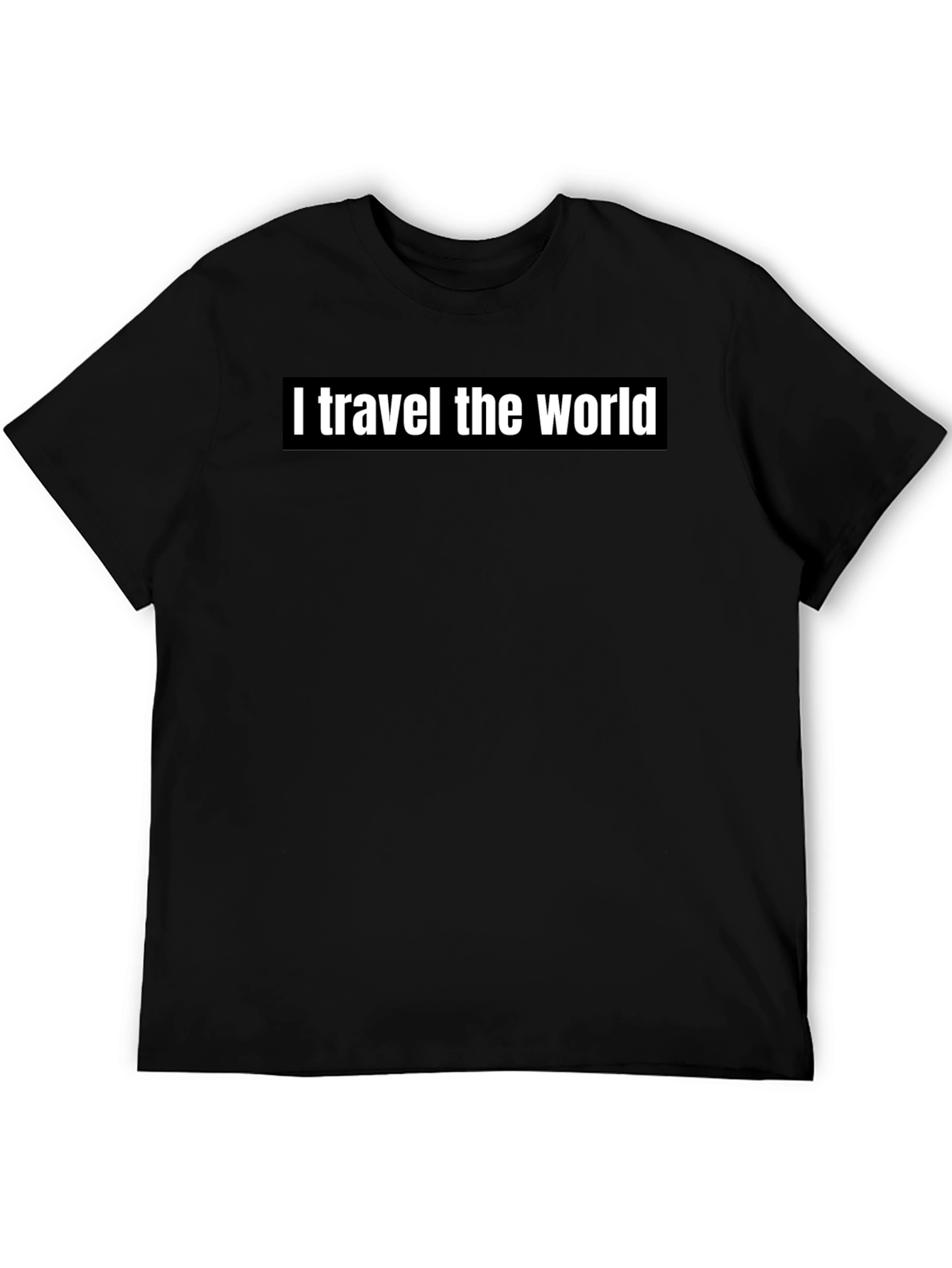 Travel the World T-Shirt - Black Graphic Tee
