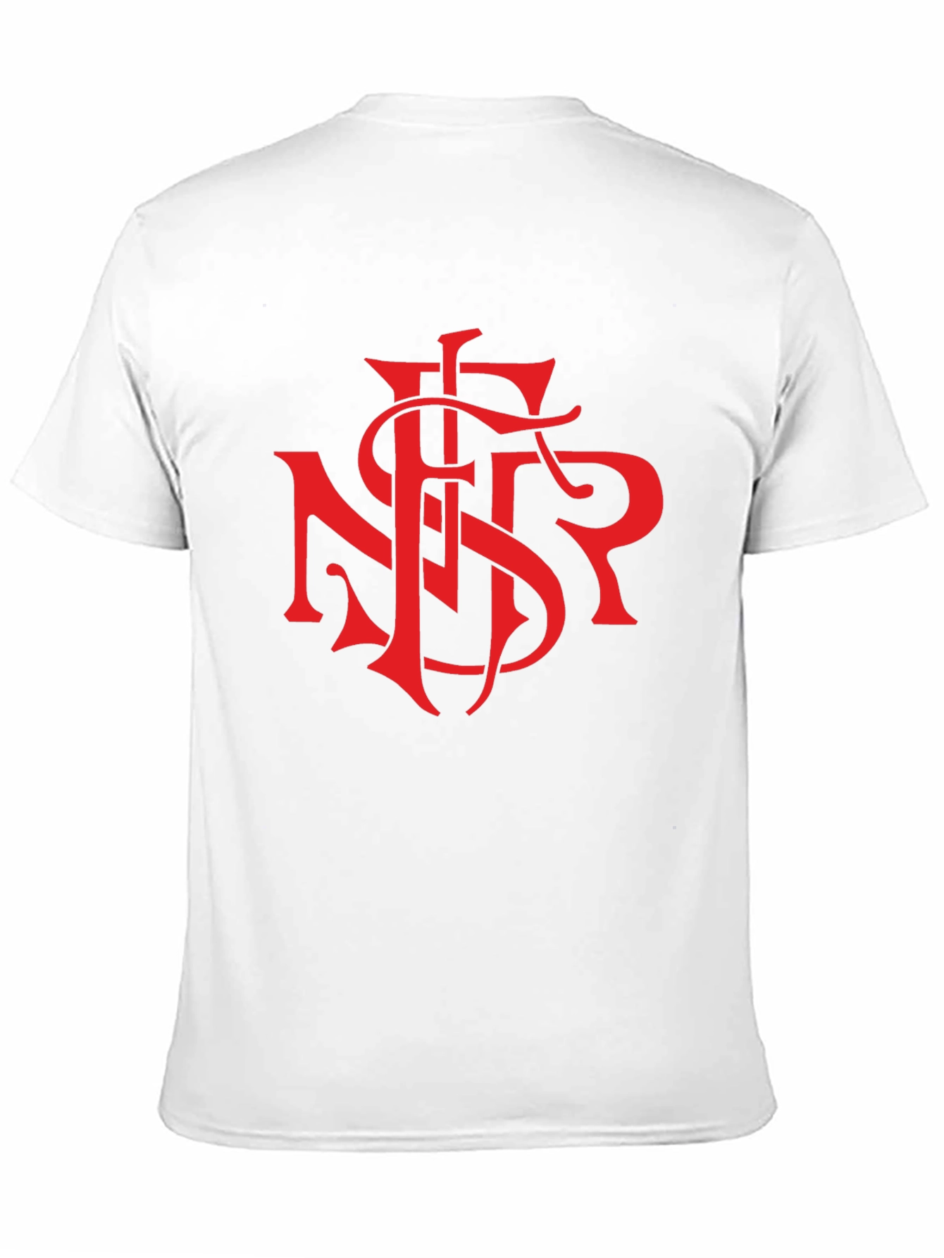 Black T-Shirt with Bold Red Graphic Print