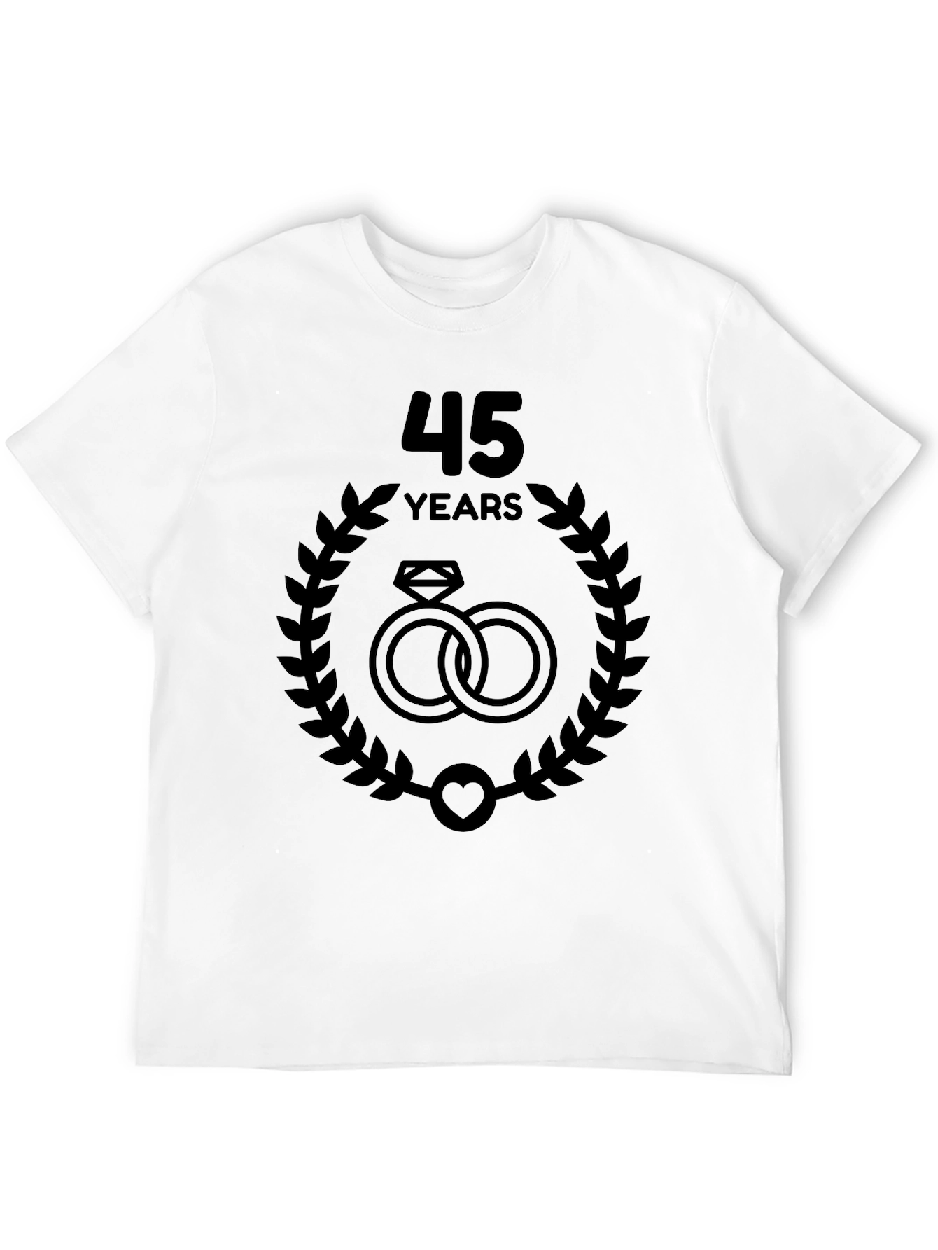 45th Anniversary T-Shirt - Interlocking Rings Design