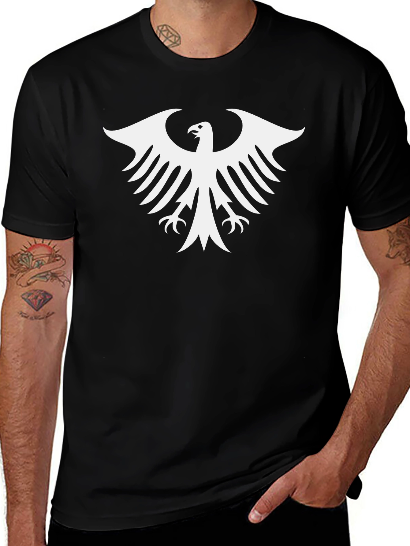 Black Eagle Crest Graphic T-Shirt