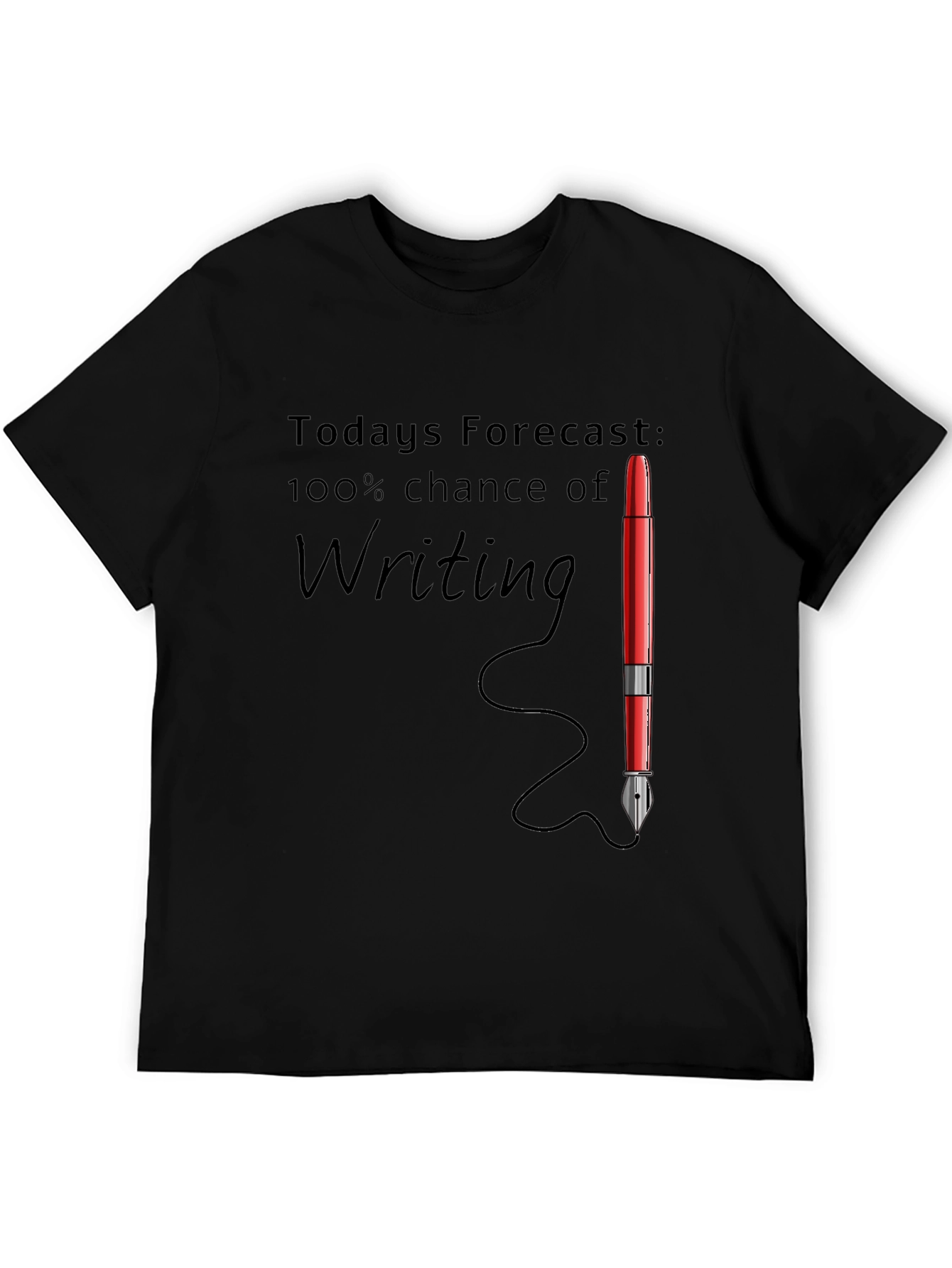 Writers Forecast T-Shirt - 100% Chance of Writing!