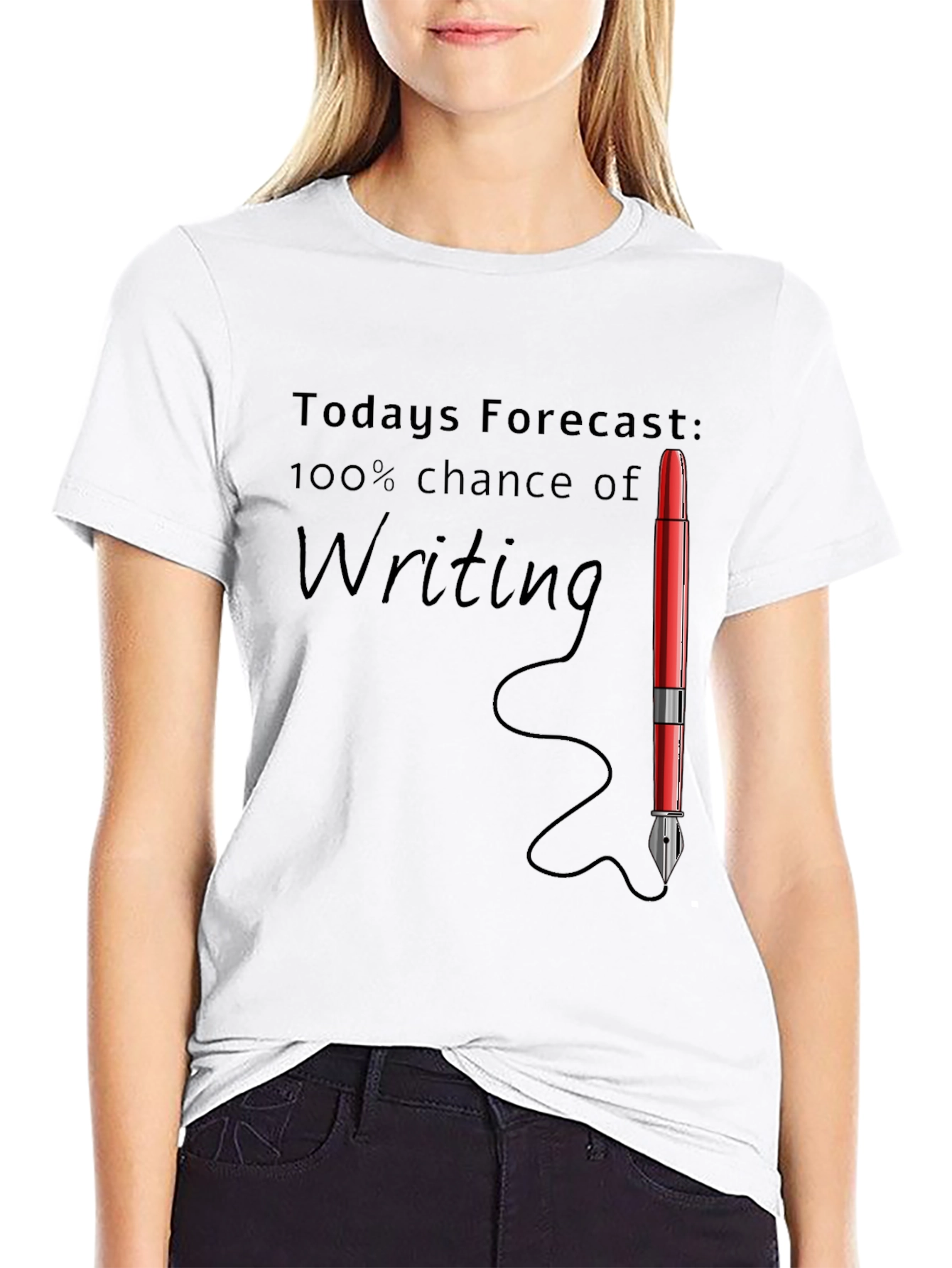 Writers Forecast T-Shirt - 100% Chance of Writing!