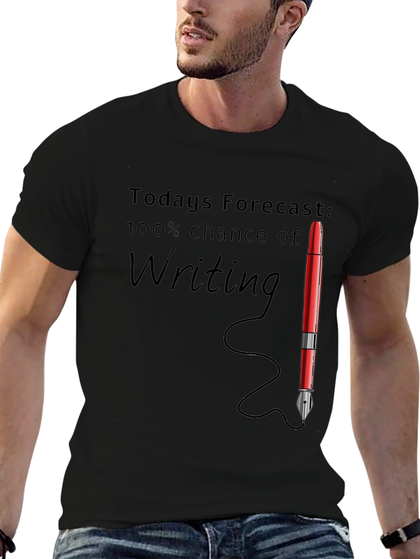 Writers Forecast T-Shirt - 100% Chance of Writing!