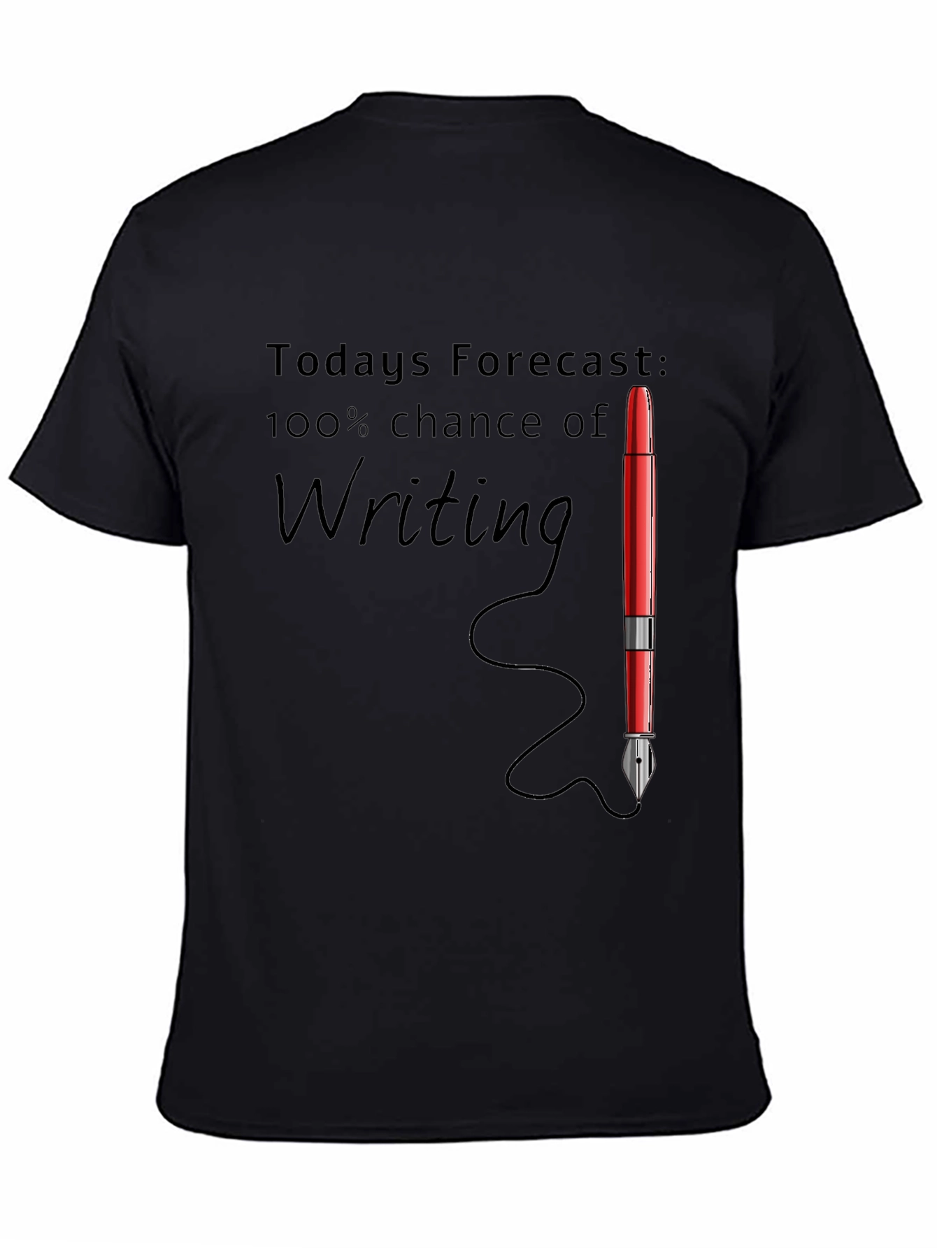 Writers Forecast T-Shirt - 100% Chance of Writing!