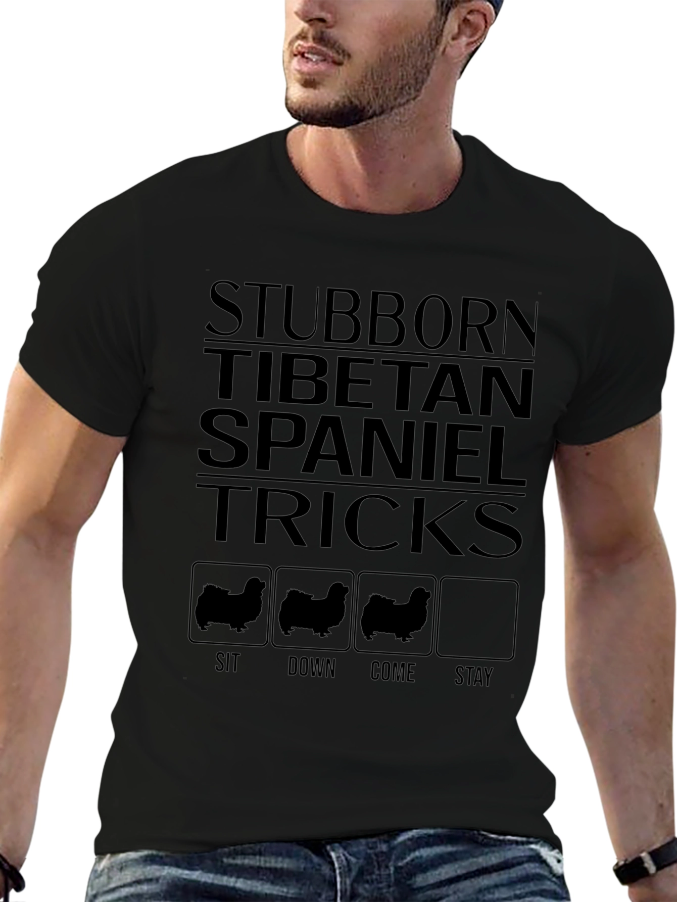 Stubborn Tibetan Spaniel Tricks Graphic T-Shirt