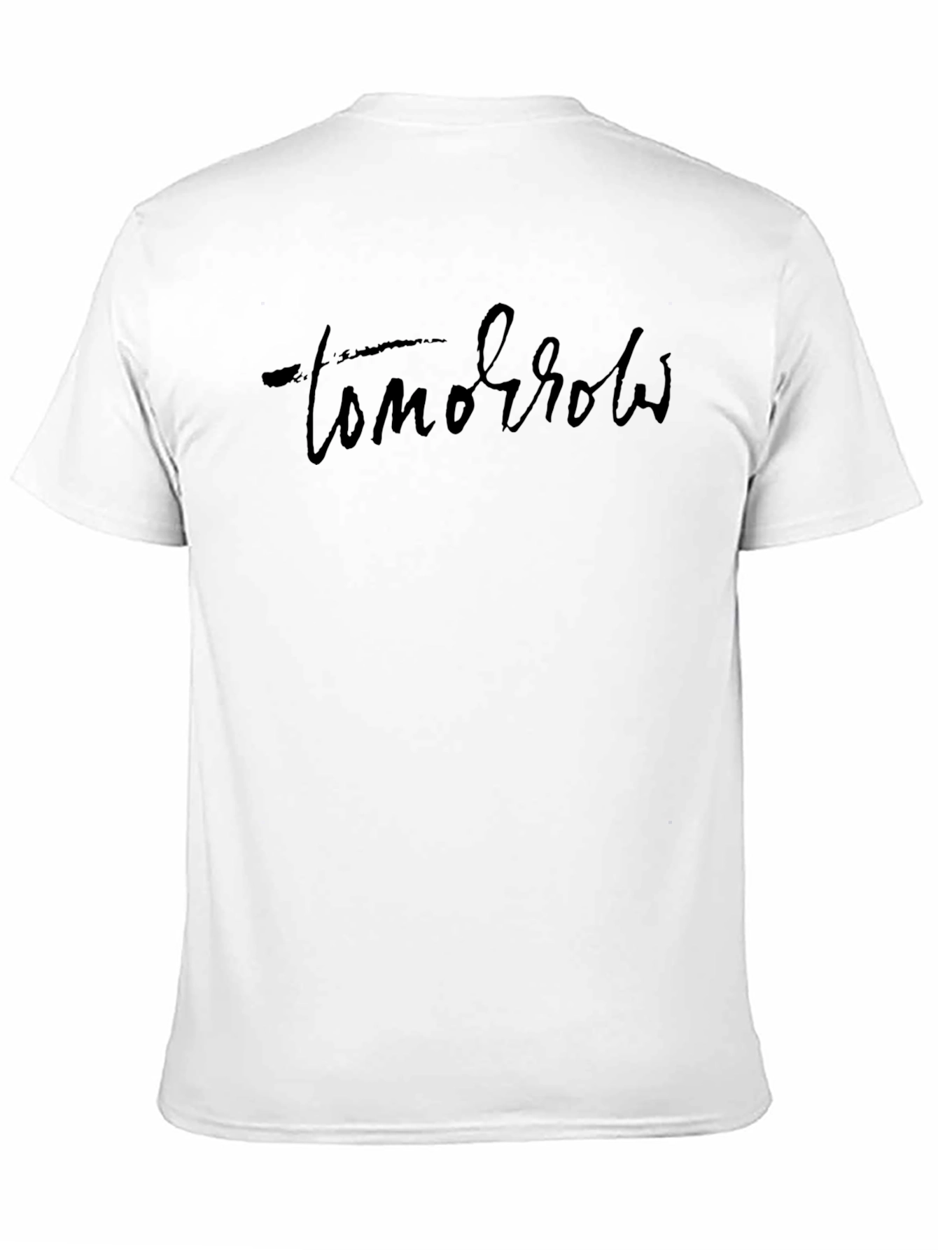Tomorrow Black Cotton T-Shirt for Men