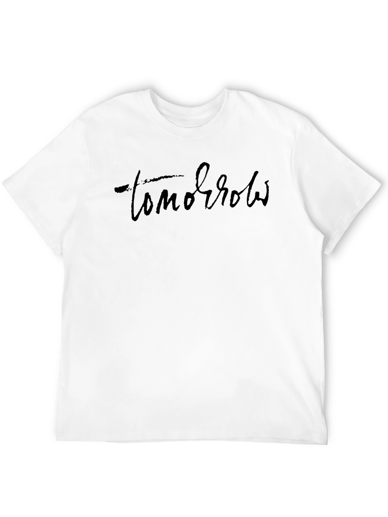 Tomorrow Black Cotton T-Shirt for Men