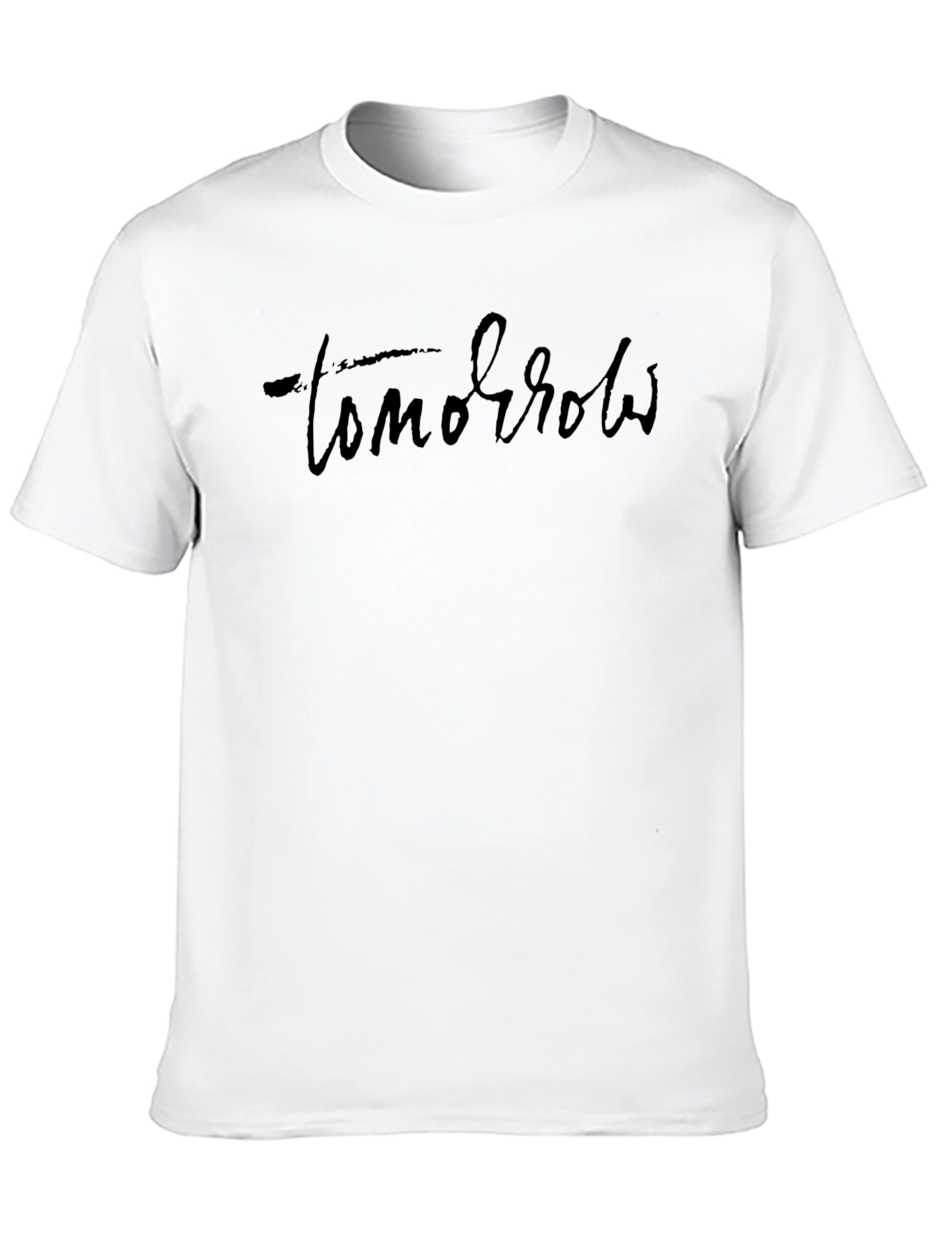 Tomorrow Black Cotton T-Shirt for Men
