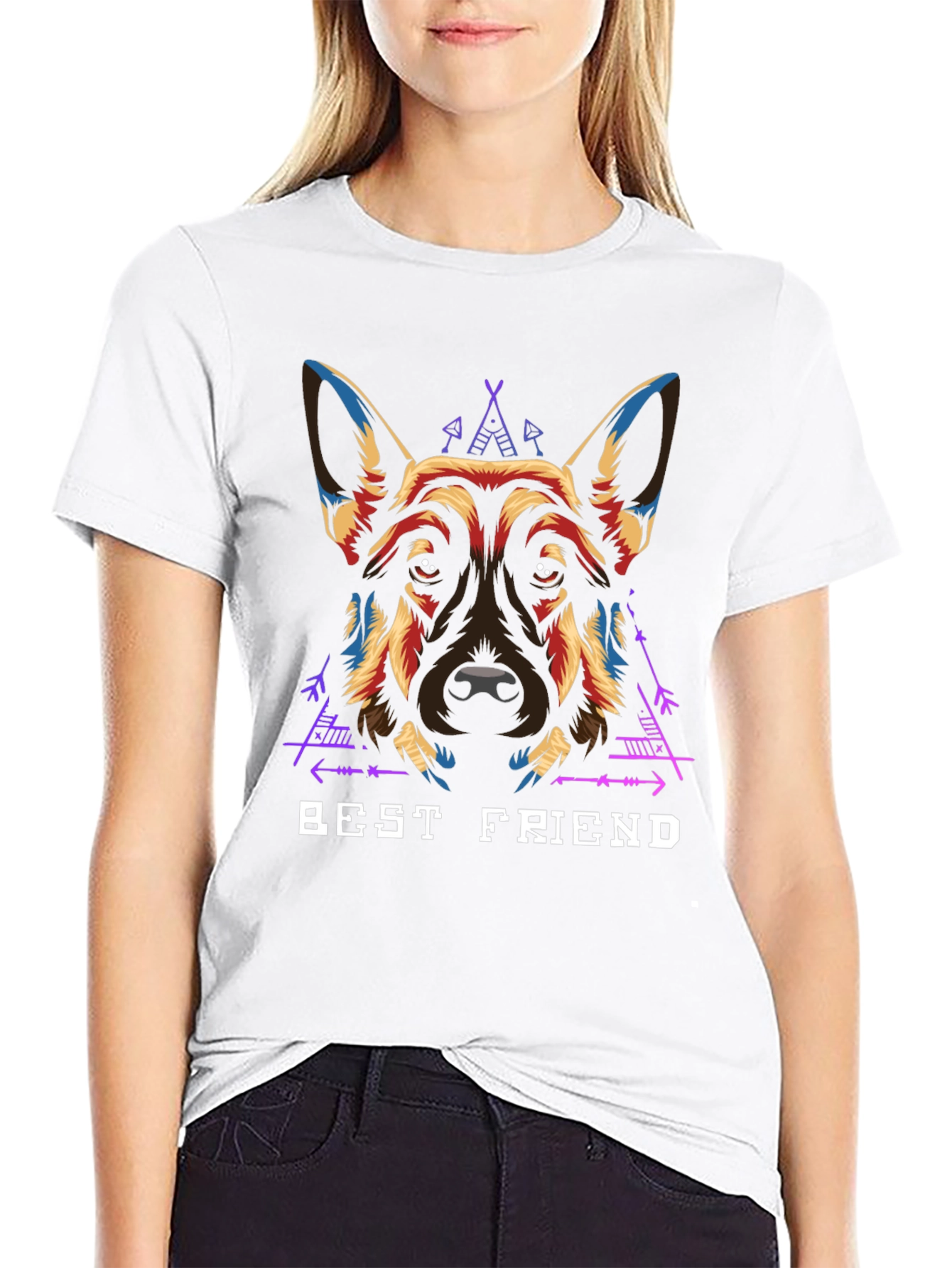 Best Friend Dog Graphic T-Shirt