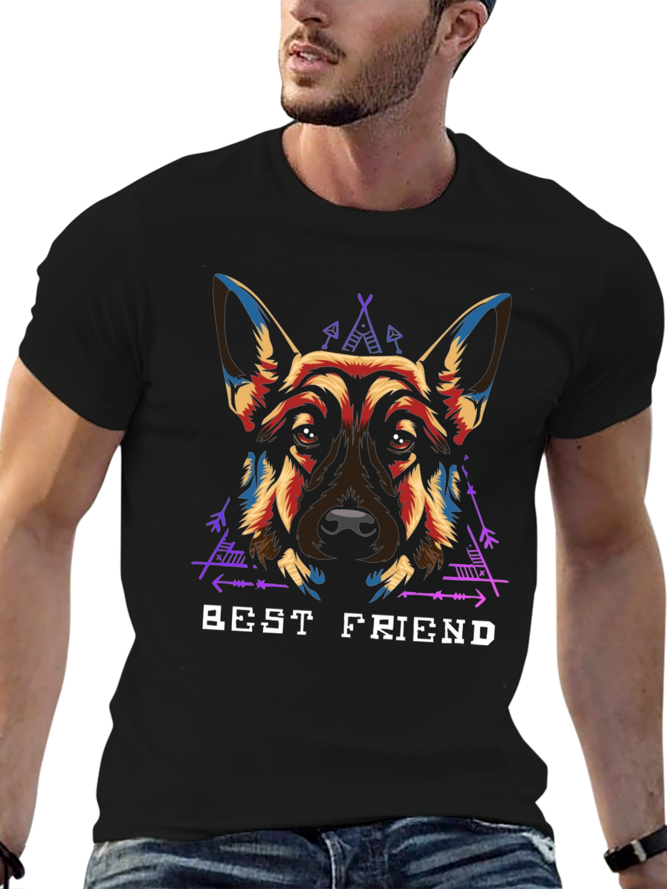 Best Friend Dog Graphic T-Shirt