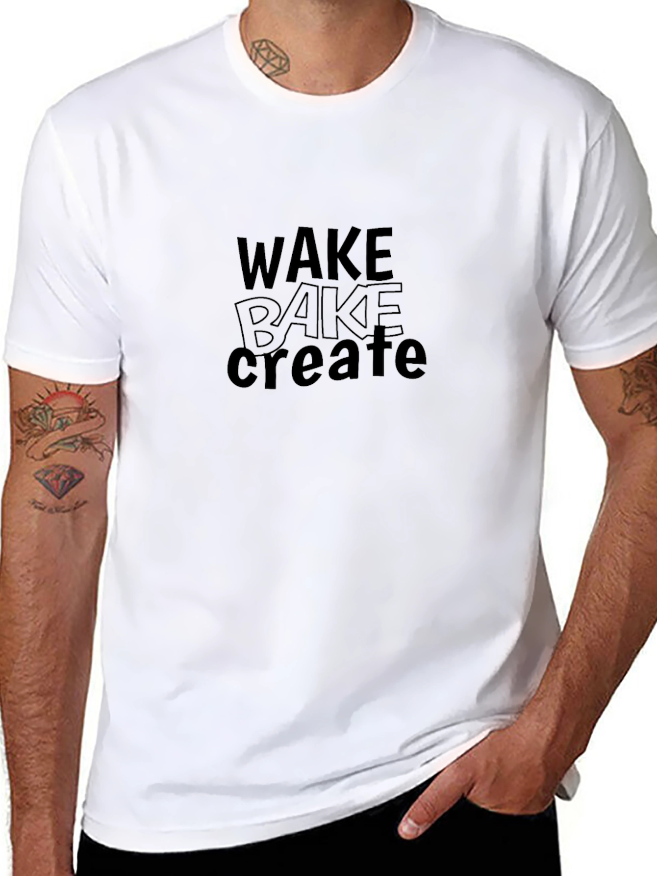Wake Bake Create Black T-Shirt