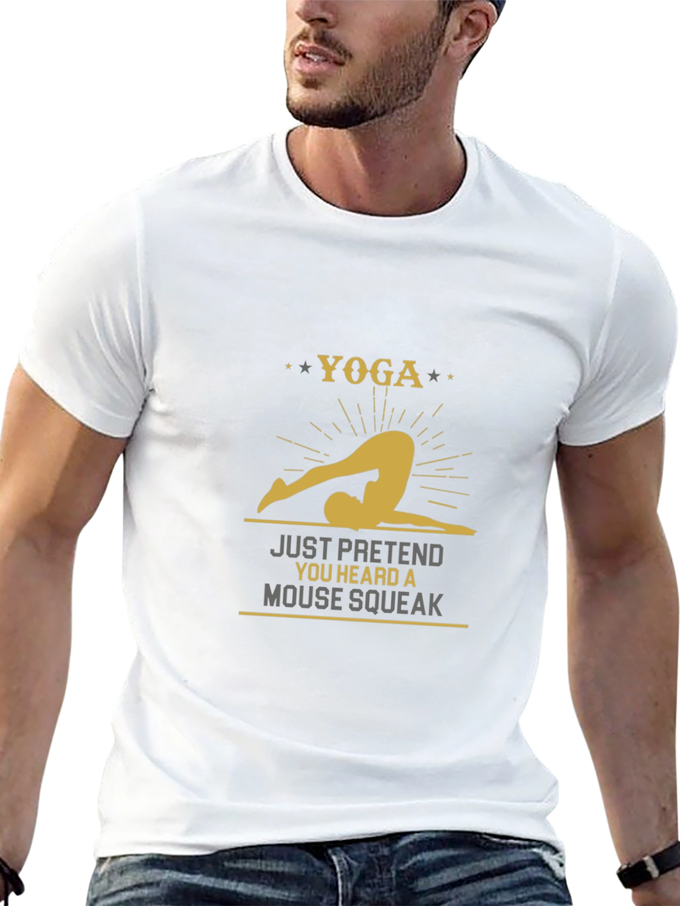 Yoga Mouse Squeak Graphic T-Shirt