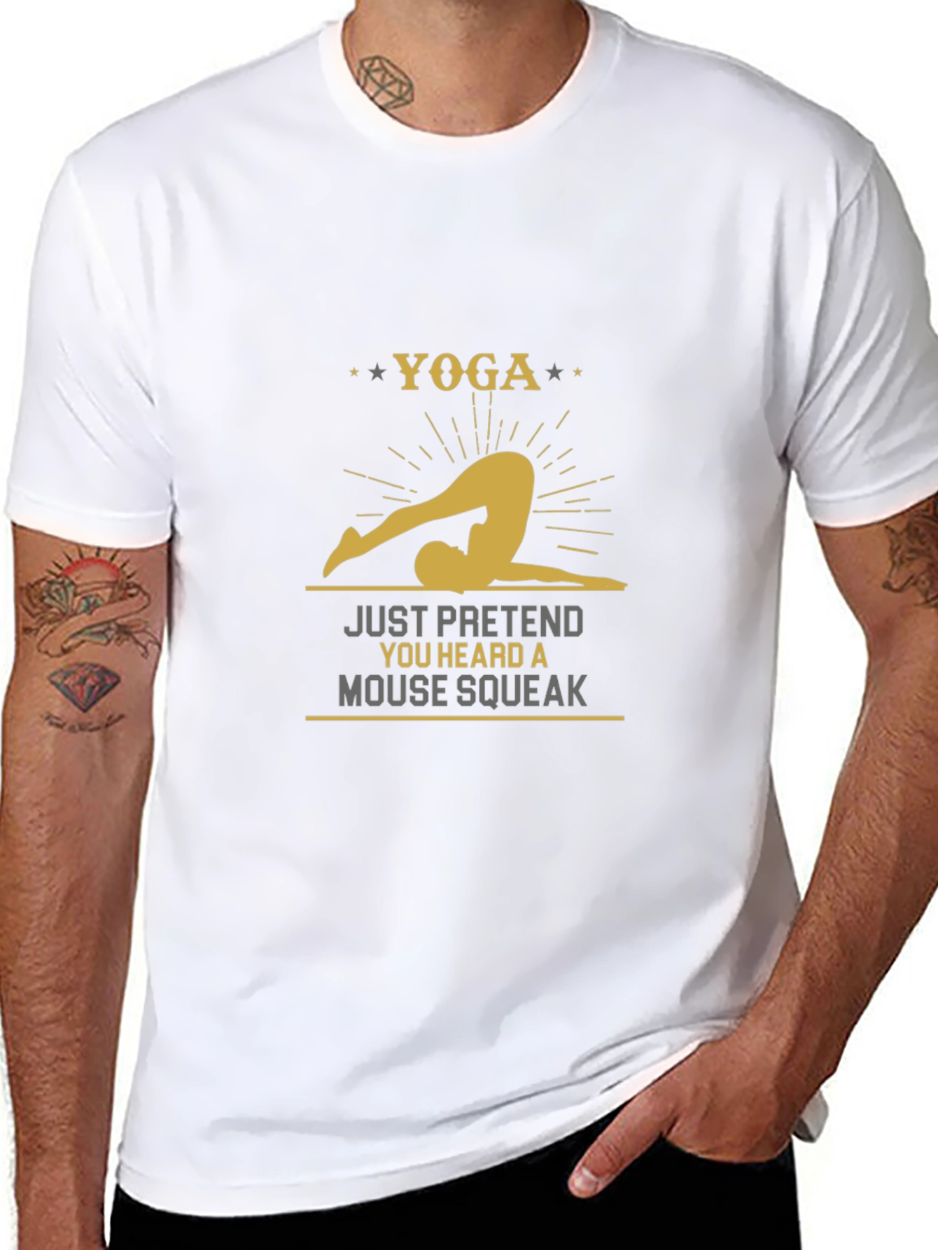 Yoga Mouse Squeak Graphic T-Shirt