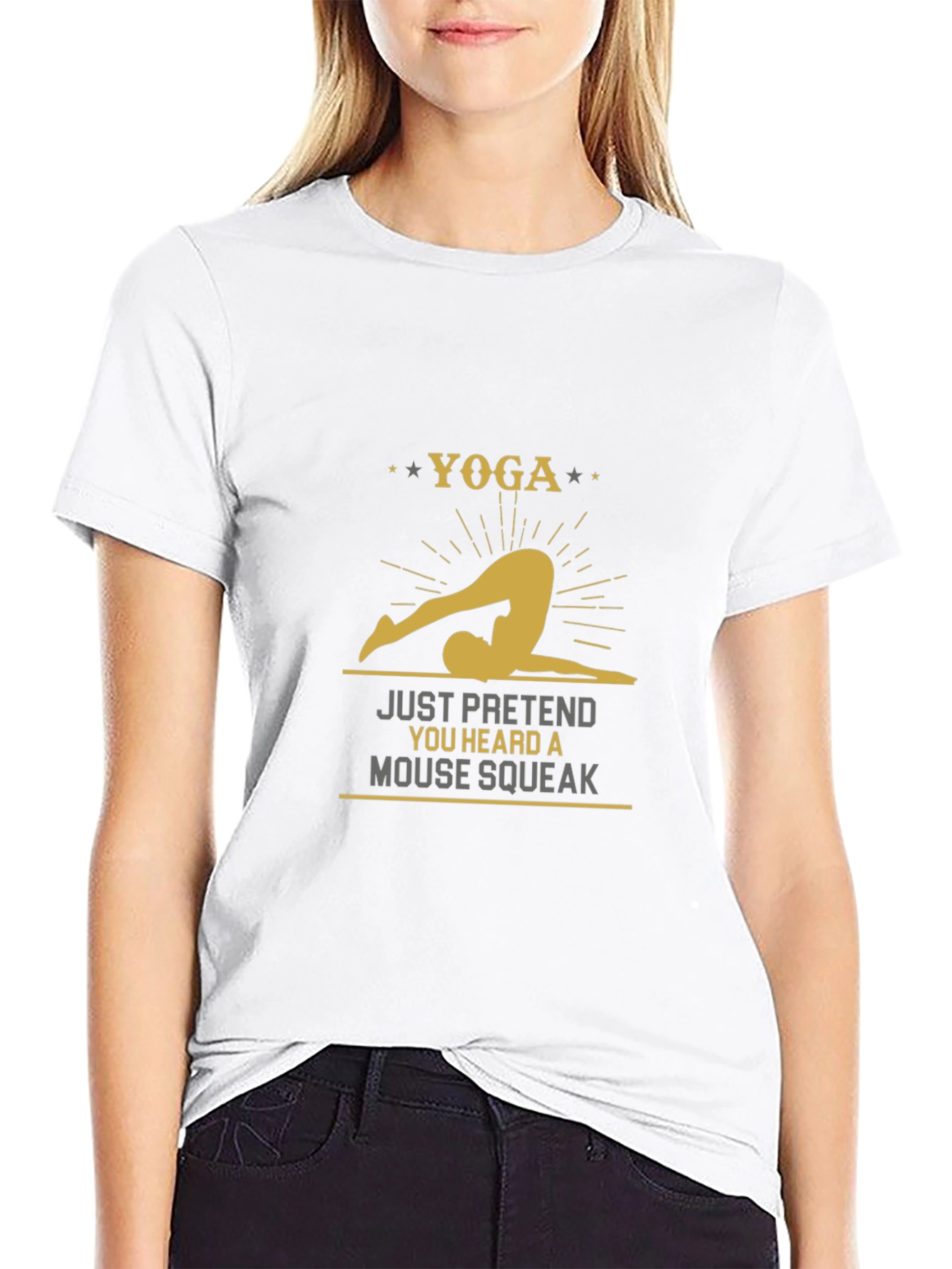 Yoga Mouse Squeak Graphic T-Shirt