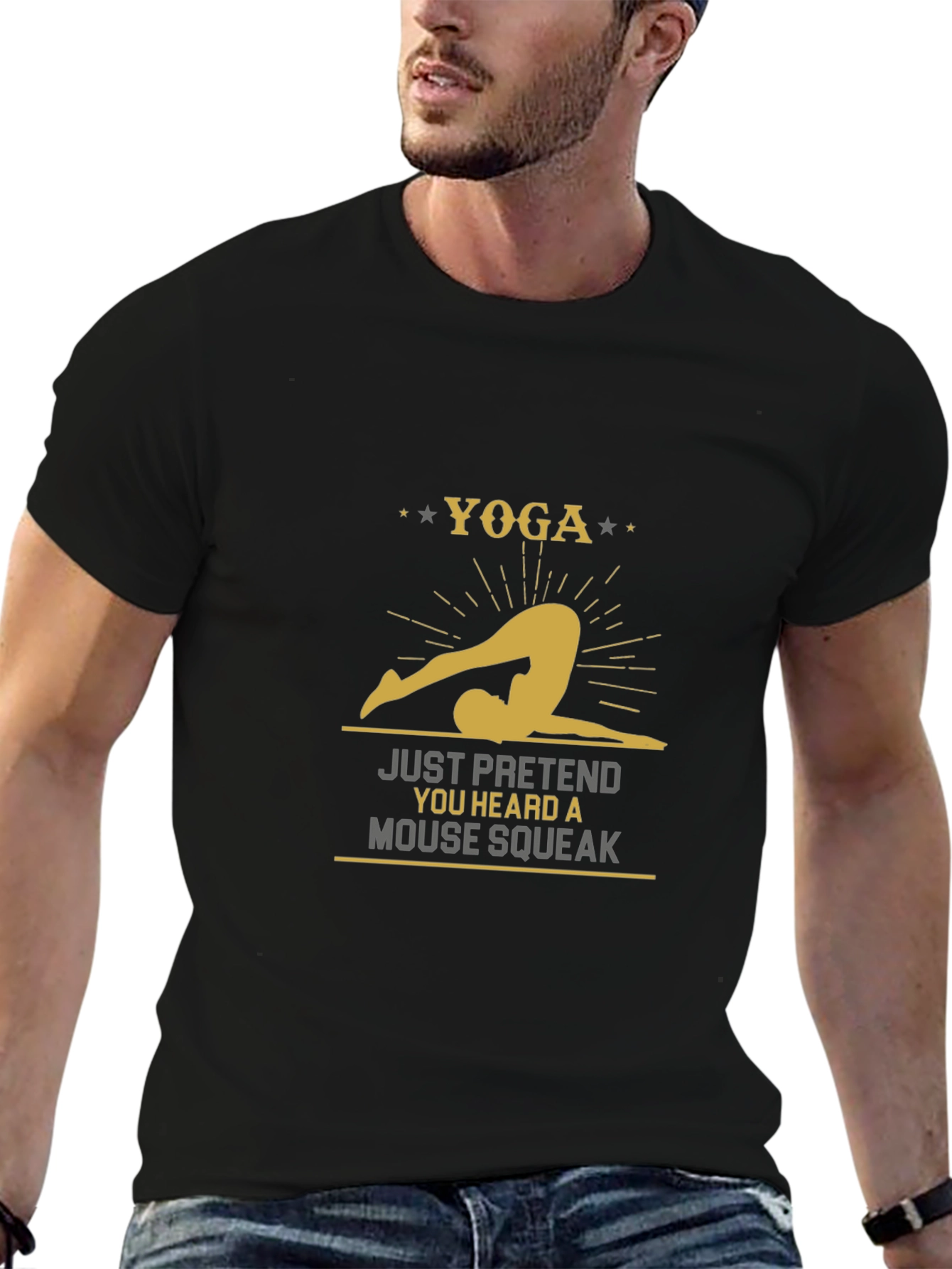 Yoga Mouse Squeak Graphic T-Shirt