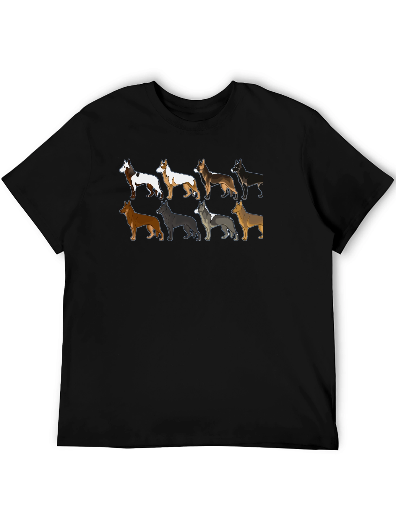 Unique Dog Breed Pattern Graphic Tee