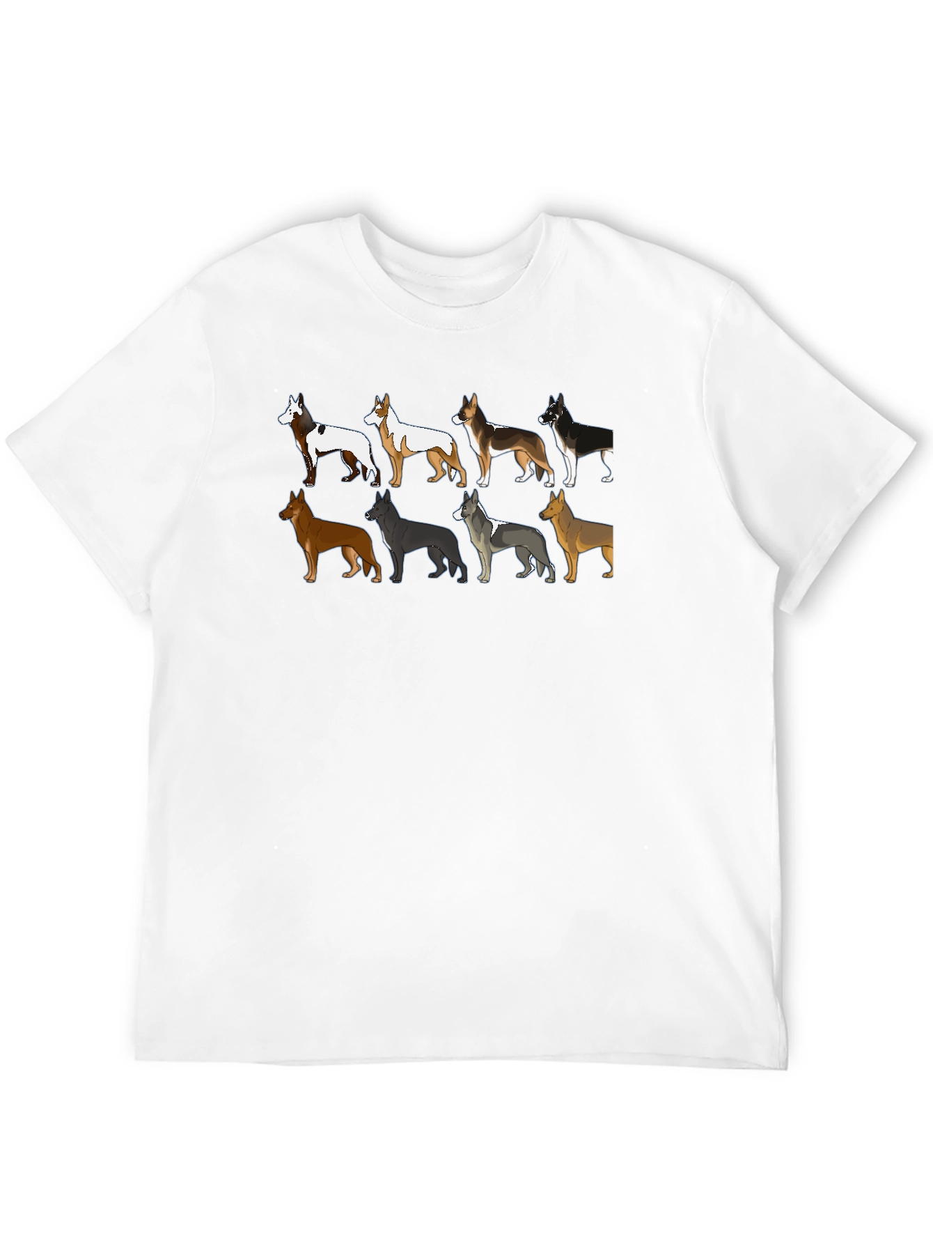 Unique Dog Breed Pattern Graphic Tee