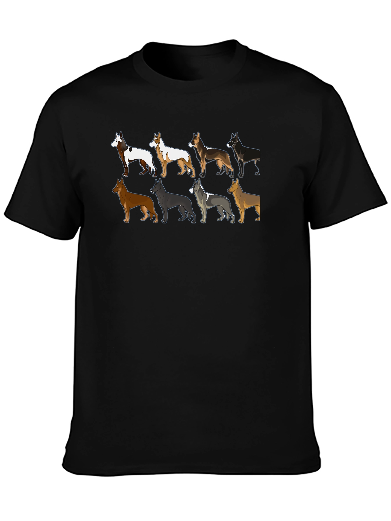 Unique Dog Breed Pattern Graphic Tee