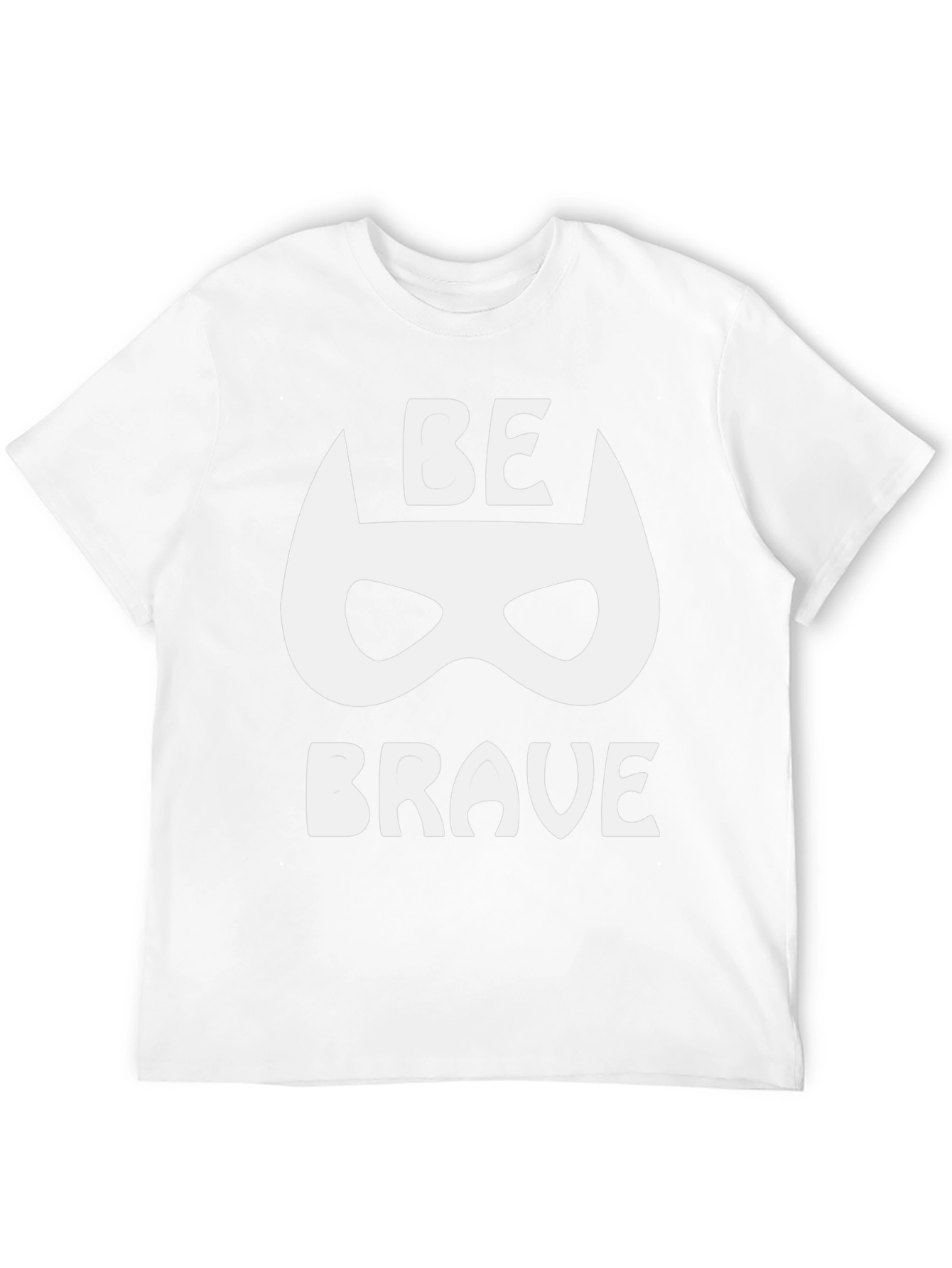 Be Brave Graphic Tee - Superhero Mask Black T-Shirt