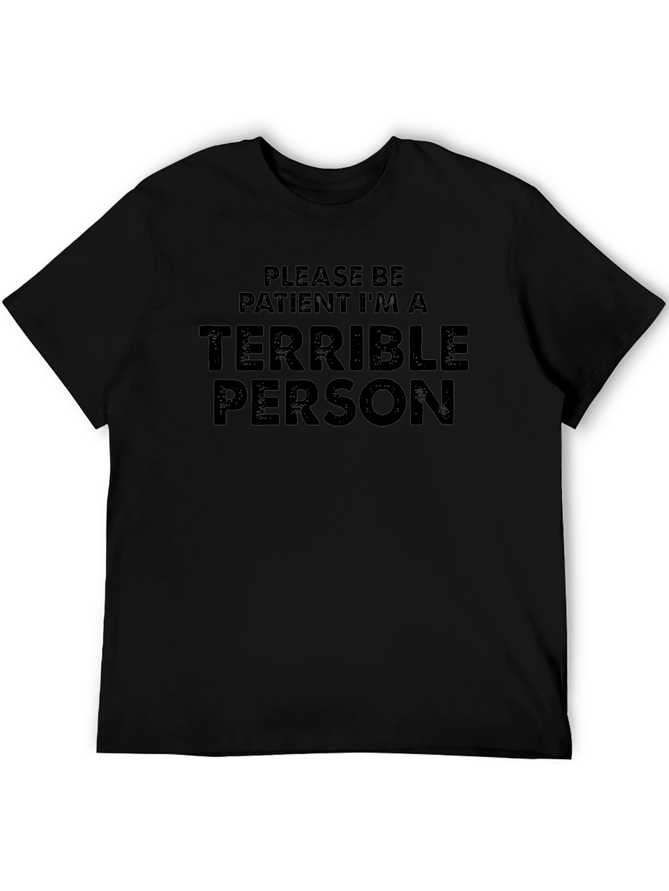 Terrible Person Graphic Tee - Black Cotton T-Shirt