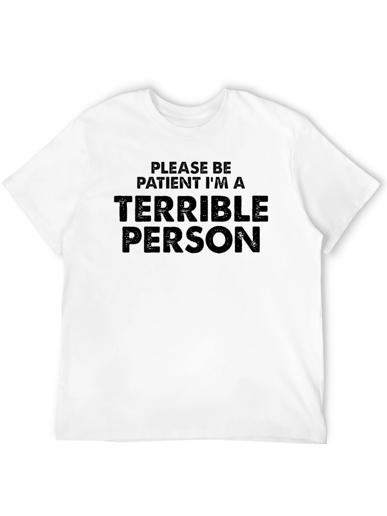 Terrible Person Graphic Tee - Black Cotton T-Shirt