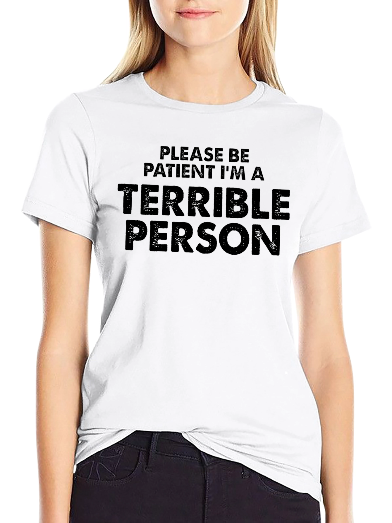 Terrible Person Graphic Tee - Black Cotton T-Shirt