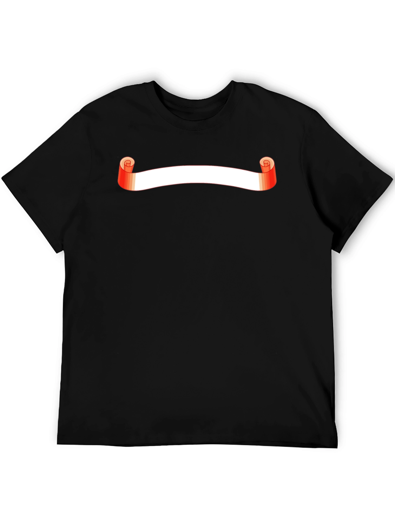 Stylish Black T-Shirt with Scroll Graphic