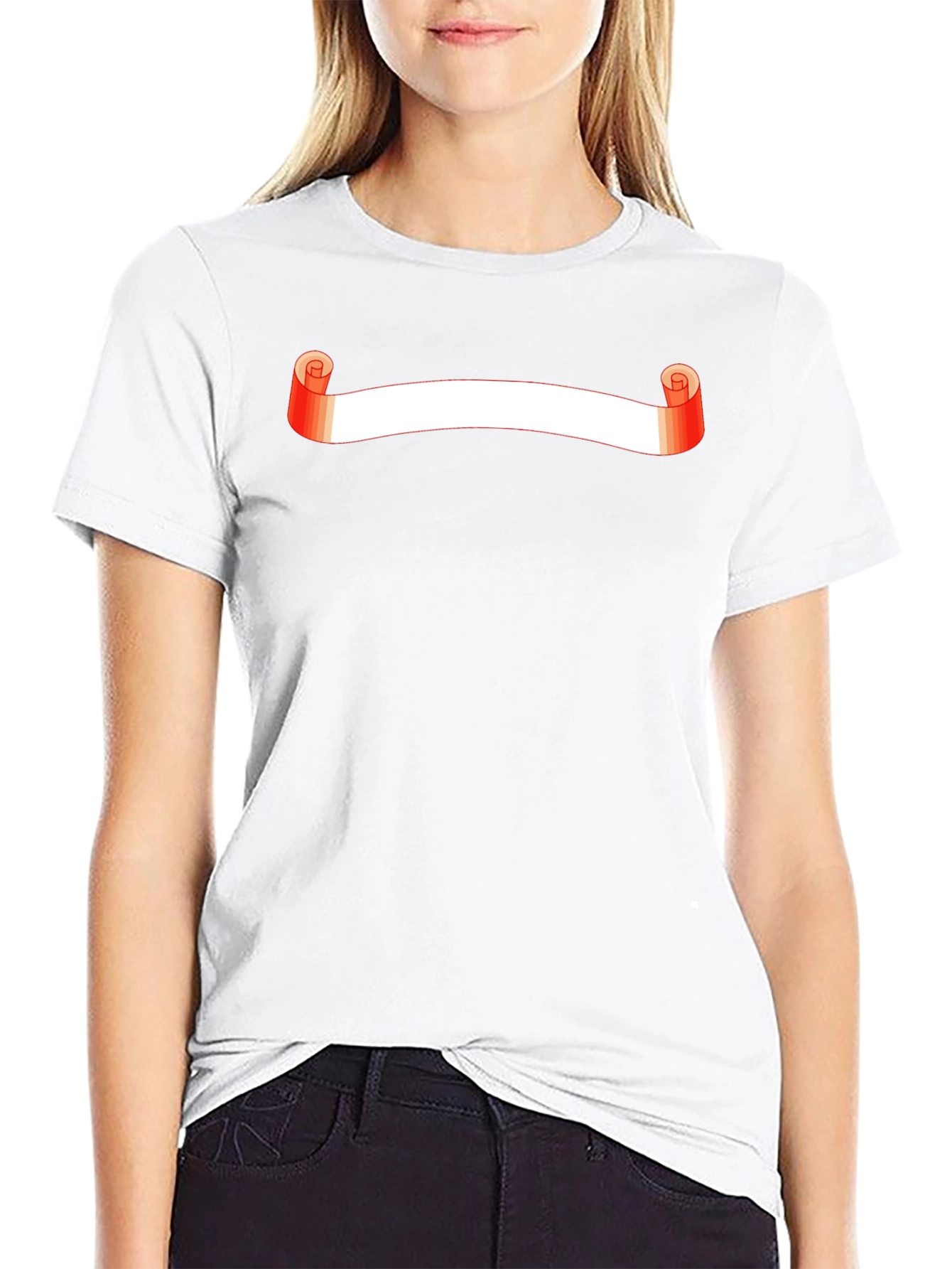 Stylish Black T-Shirt with Scroll Graphic