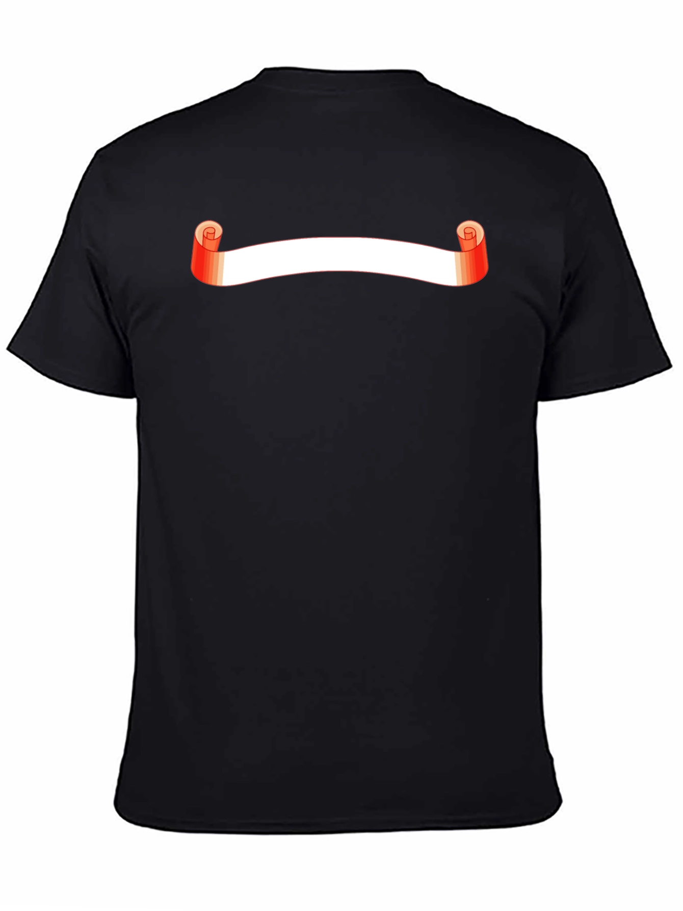 Stylish Black T-Shirt with Scroll Graphic