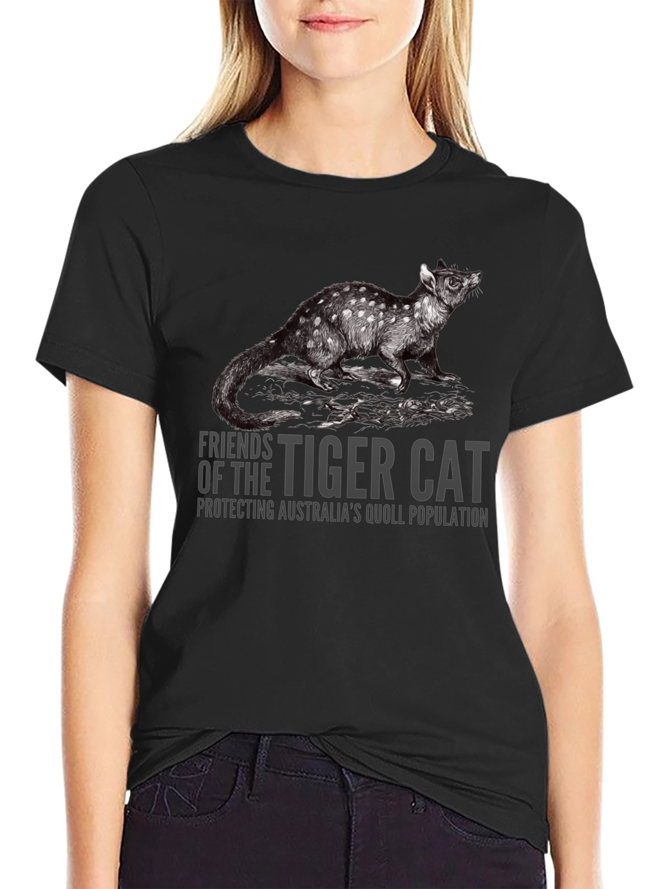 Tiger Cat Quoll T-Shirt - Protect Australias Wildlife