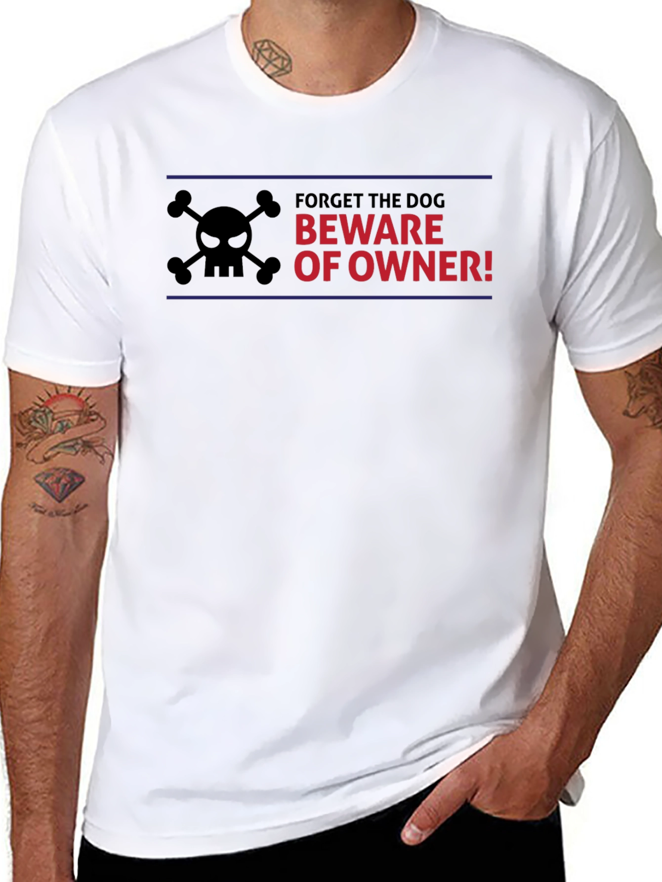 Beware of Owner T-Shirt - Funny Dog Lover Tee