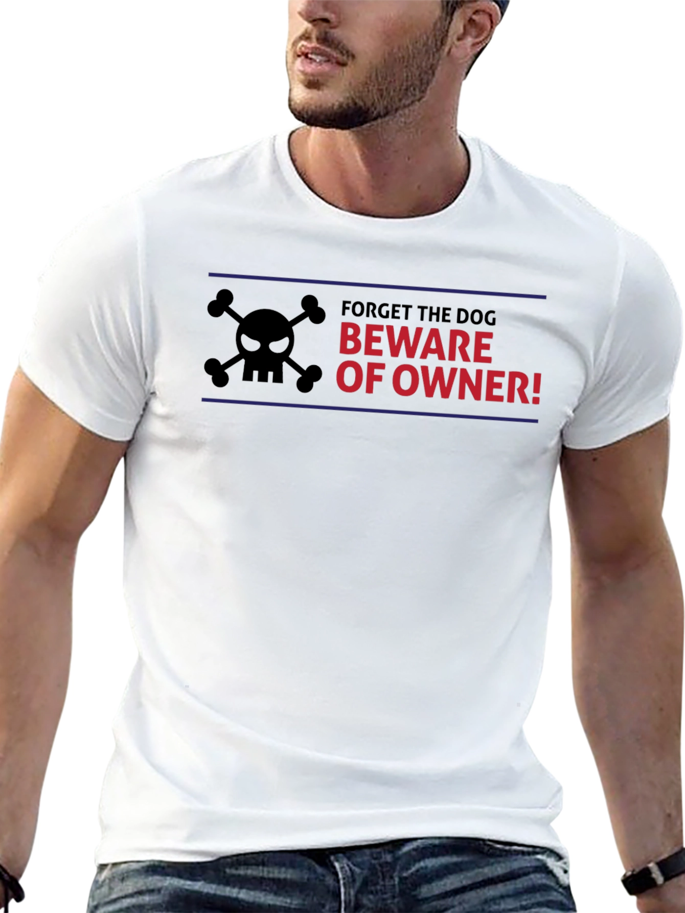 Beware of Owner T-Shirt - Funny Dog Lover Tee