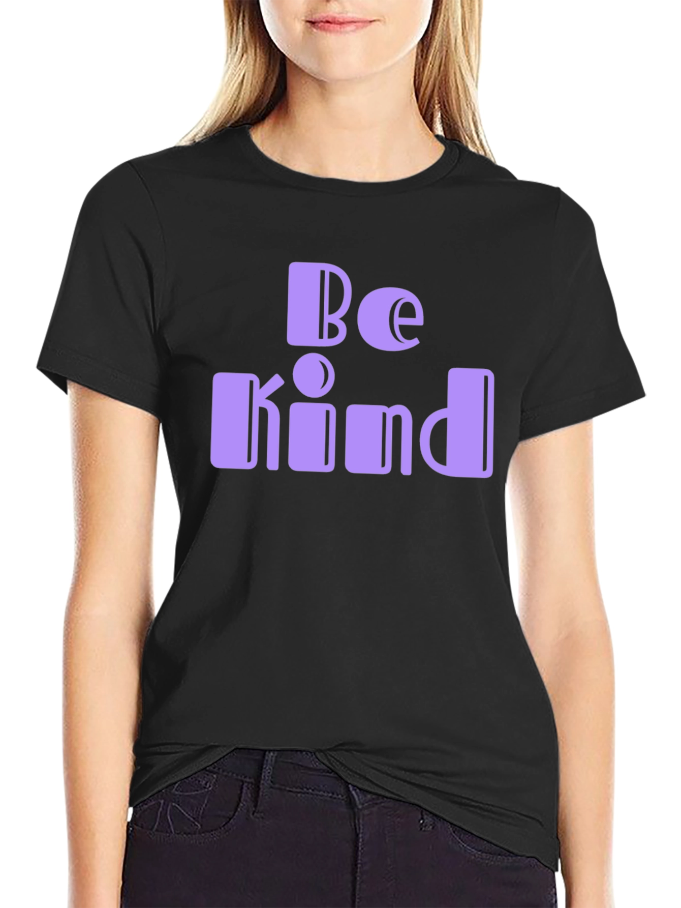Be Kind Graphic Tee - Black Cotton Comfort