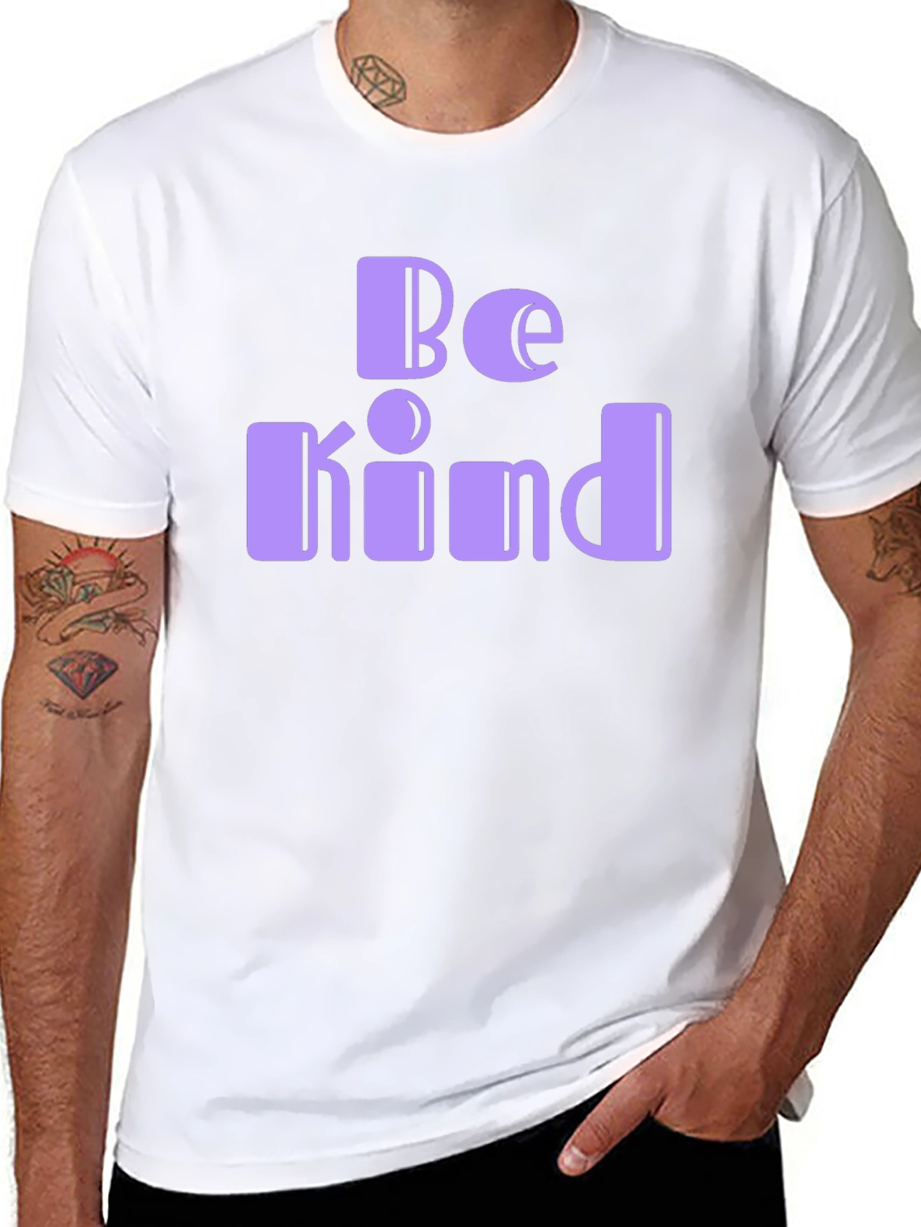 Be Kind Graphic Tee - Black Cotton Comfort