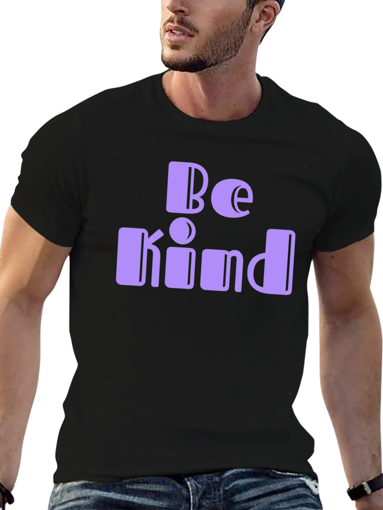 Be Kind Graphic Tee - Black Cotton Comfort