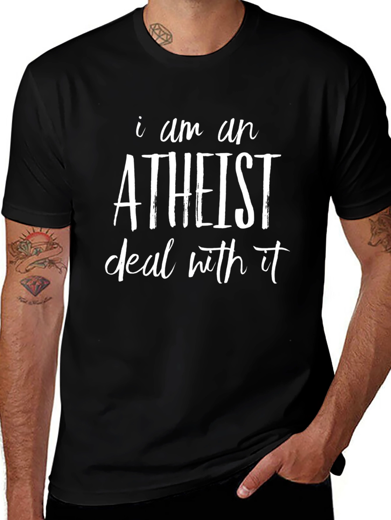 Atheist T-Shirt: I Am An Atheist Deal With It!