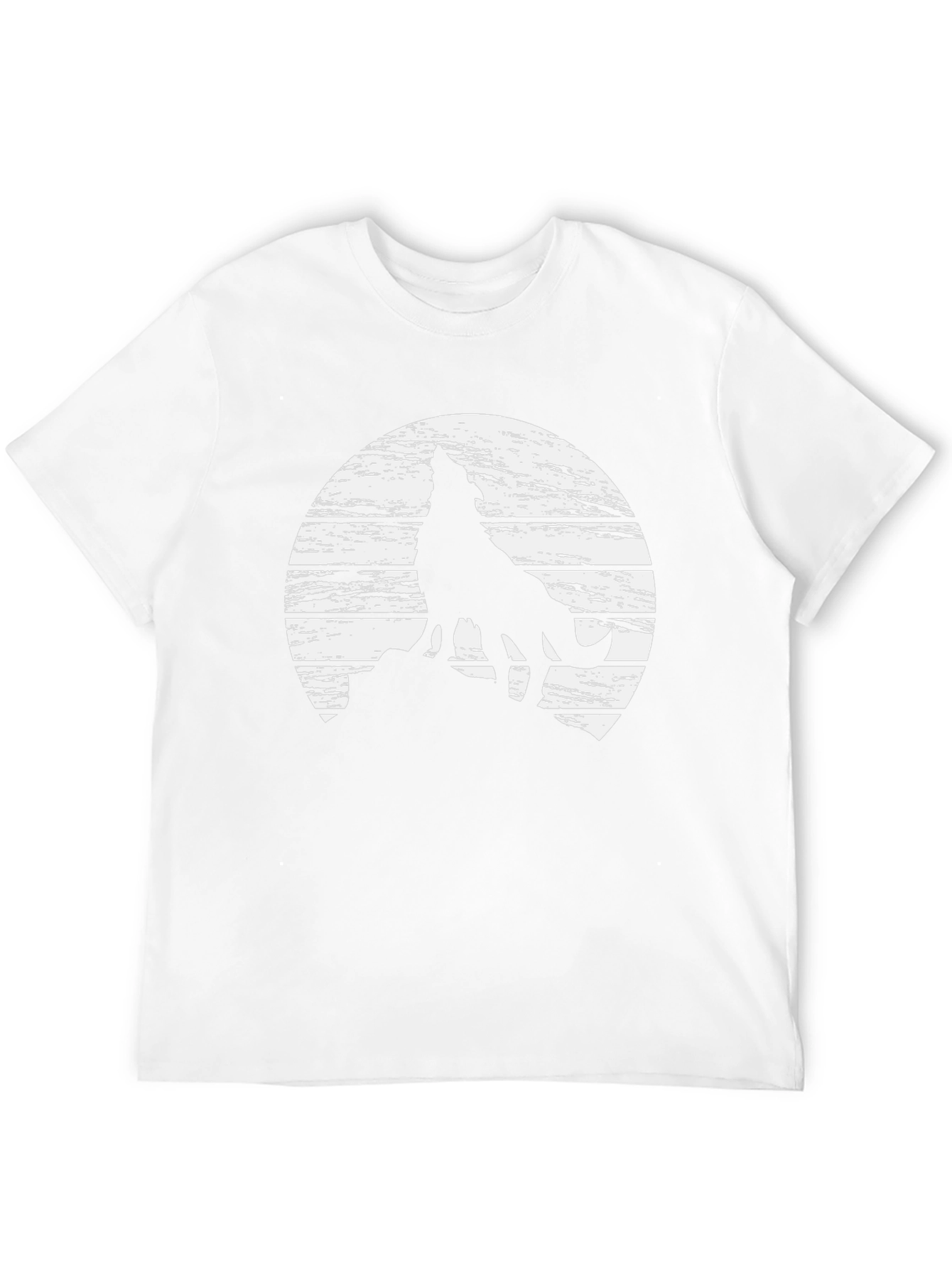 Wolf Howling Moon Graphic Tee - Mens Black T-Shirt