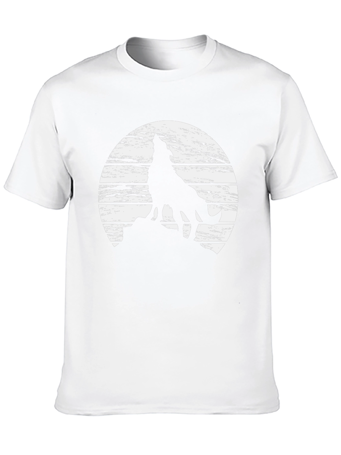 Wolf Howling Moon Graphic Tee - Mens Black T-Shirt