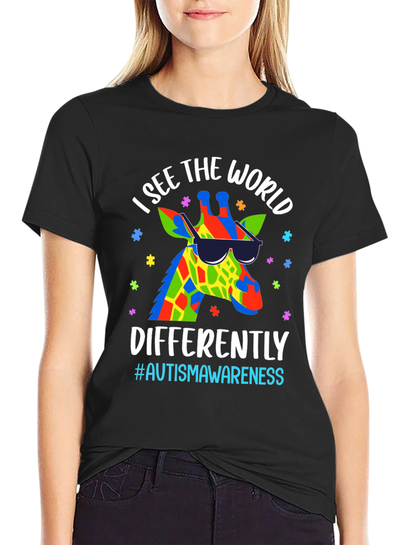 Autism Awareness Giraffe T-Shirt