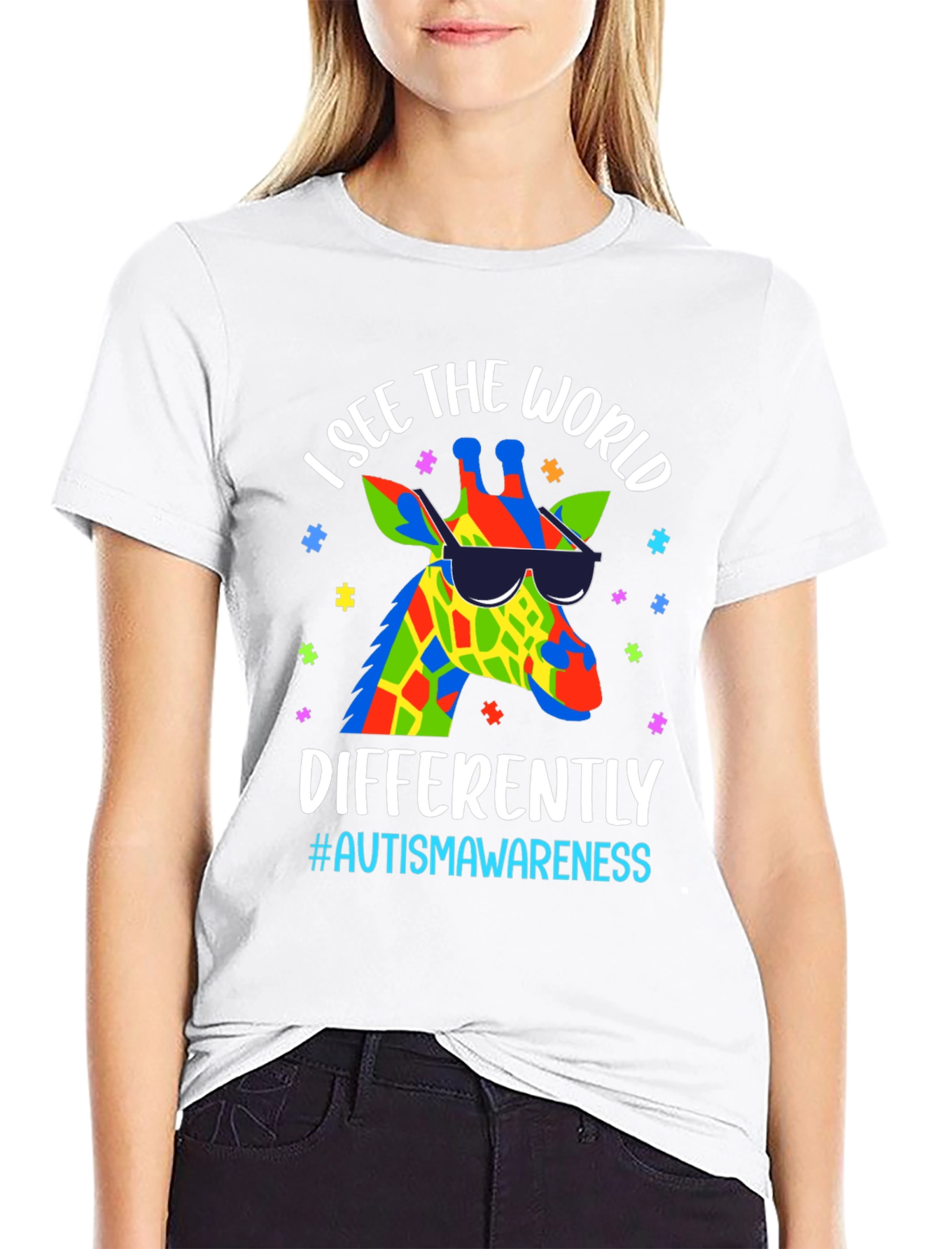 Autism Awareness Giraffe T-Shirt