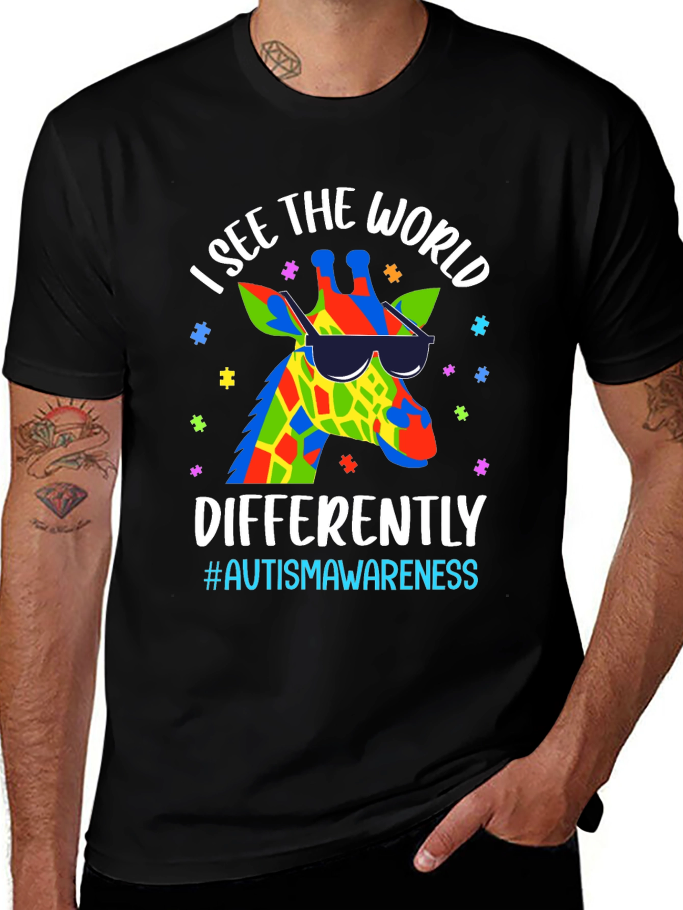 Autism Awareness Giraffe T-Shirt