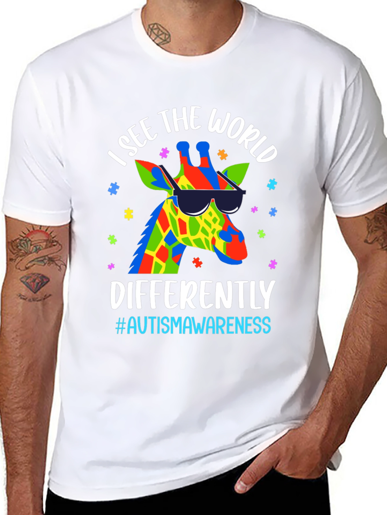 Autism Awareness Giraffe T-Shirt