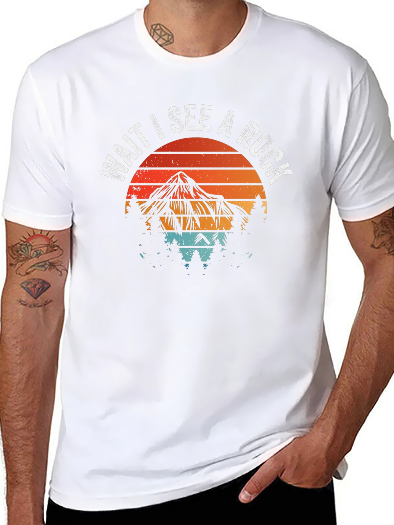 Wait I See A Rock Graphic Tee