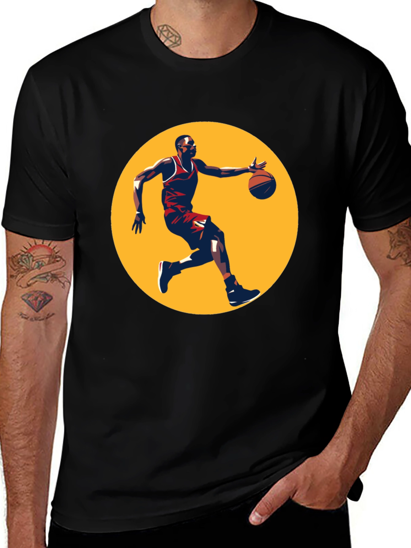 Basketball Player Graphic T-Shirt